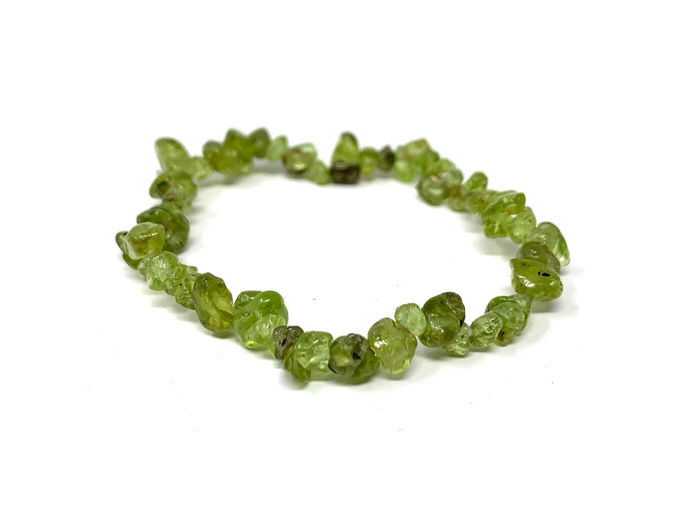 Thumbnail: Peridot Single Chips Elastic Bracelet  (Price is Per 10 Pieces Bag)