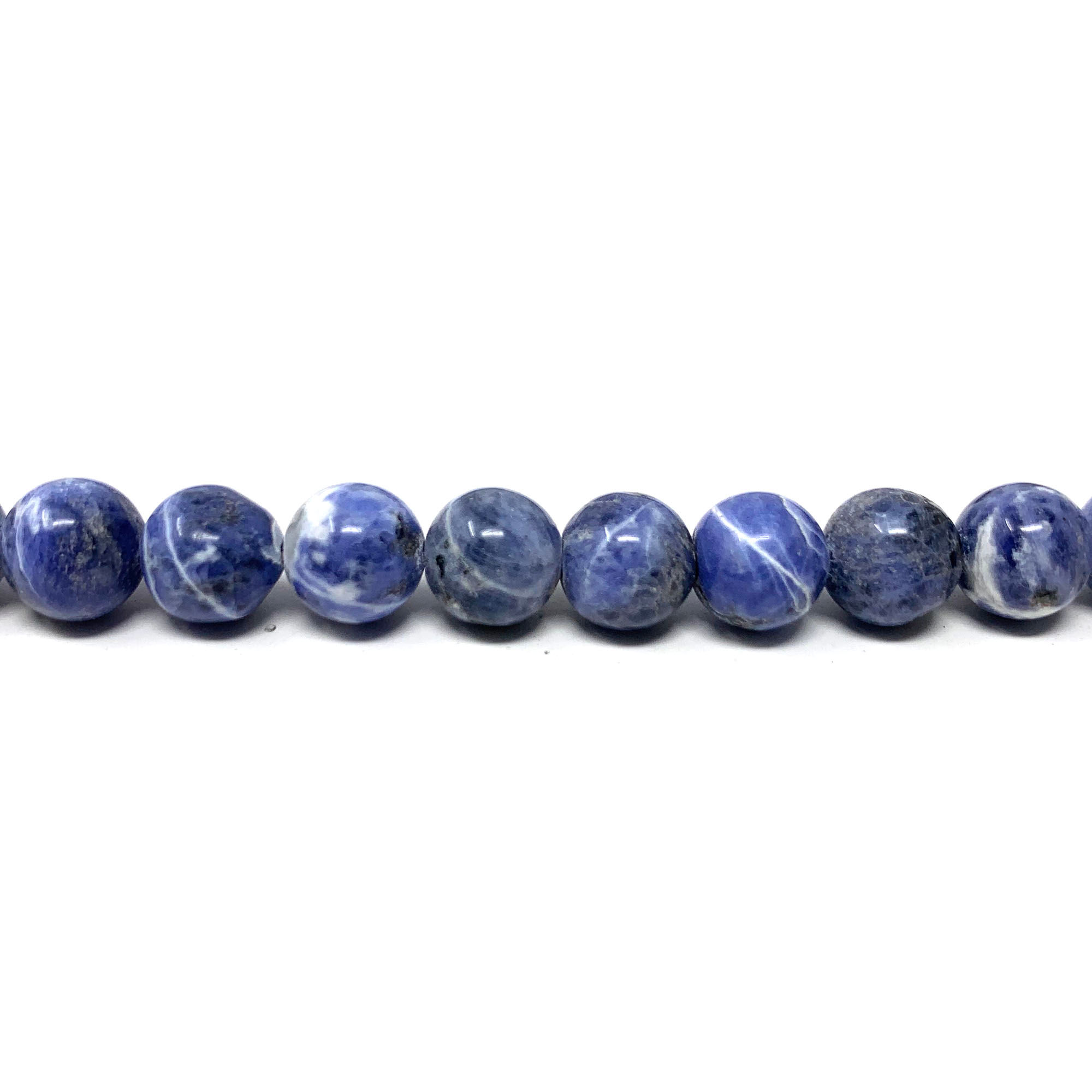 8 mm Sodalite Round Beads 15.5"-16" (Price per Unit of 5 Strands)