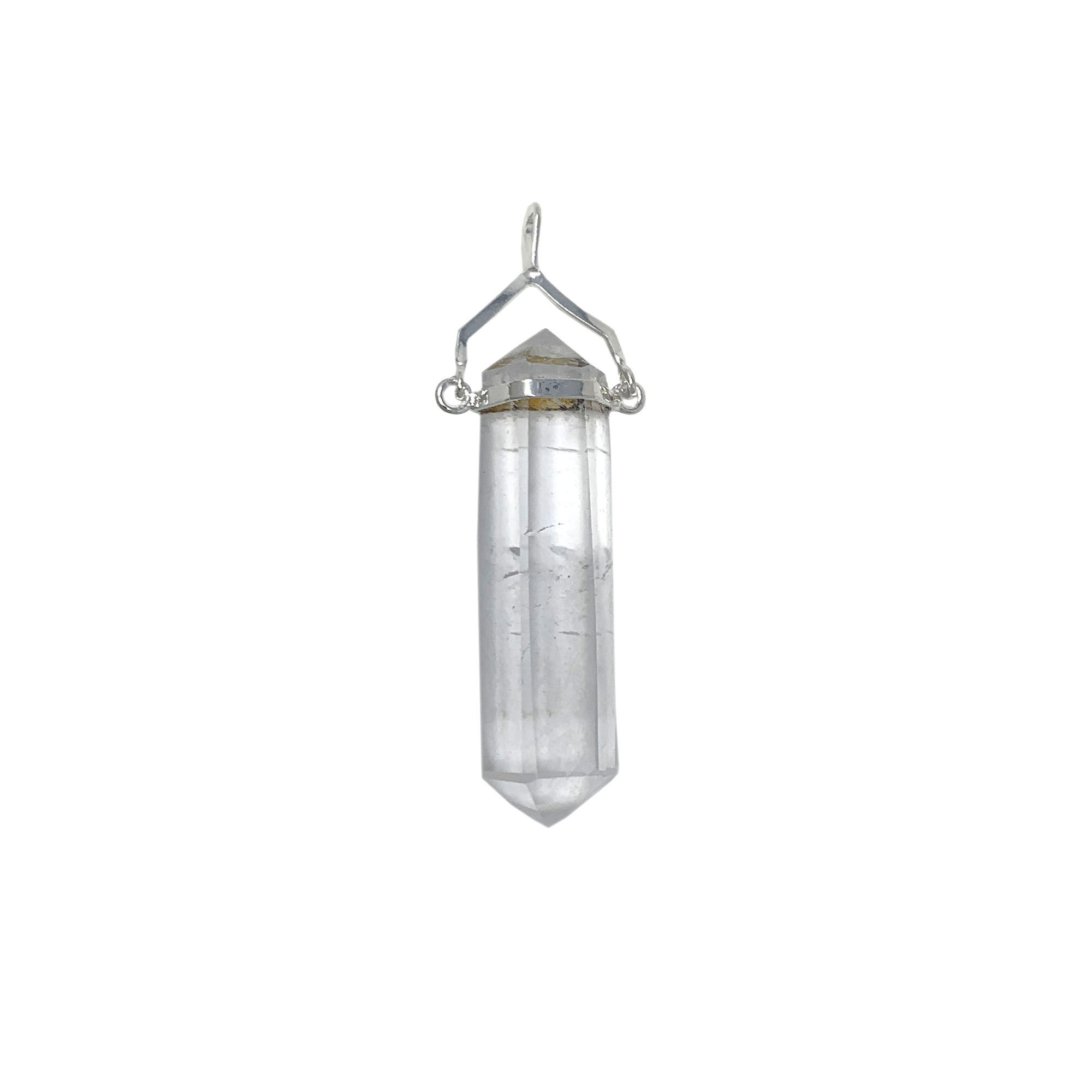 Double Terminated balance Clear Quartz Pendant. (Price is per Bag of 10 Pieces)