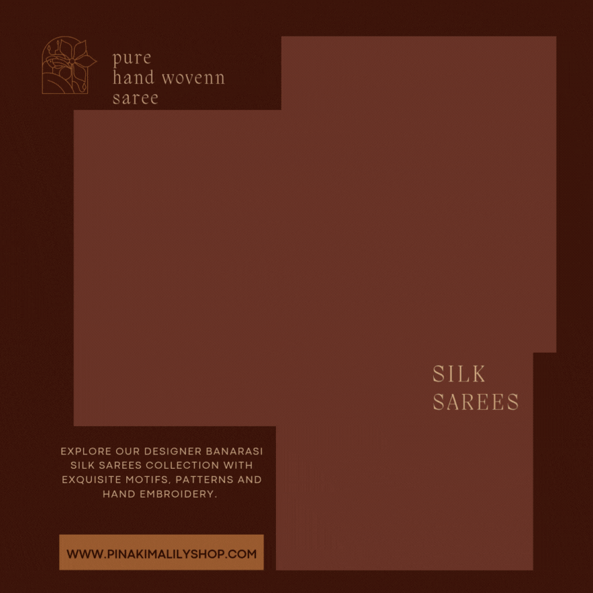 Brown And Beige Modern Saree Ad Instagram Post.gif