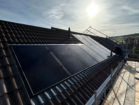 Beautiful Solar Panels on a house roof