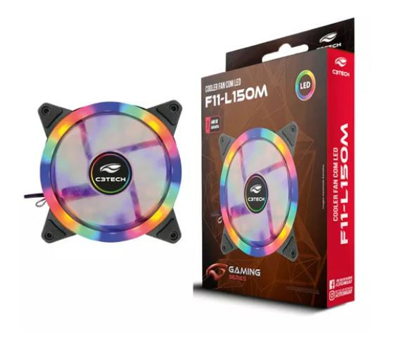 Cooler Fan 12cm C3tech Pc F11-l150m Led Rgb Ventilador C3t