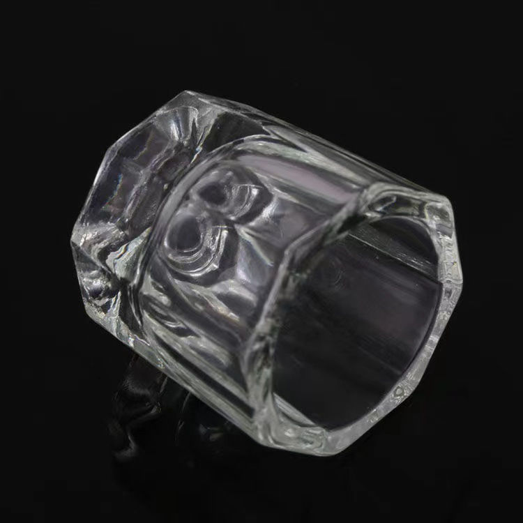 Thumbnail: Nail Art Brush Cleaning Cup - Thick Glass Hexagonal Cup