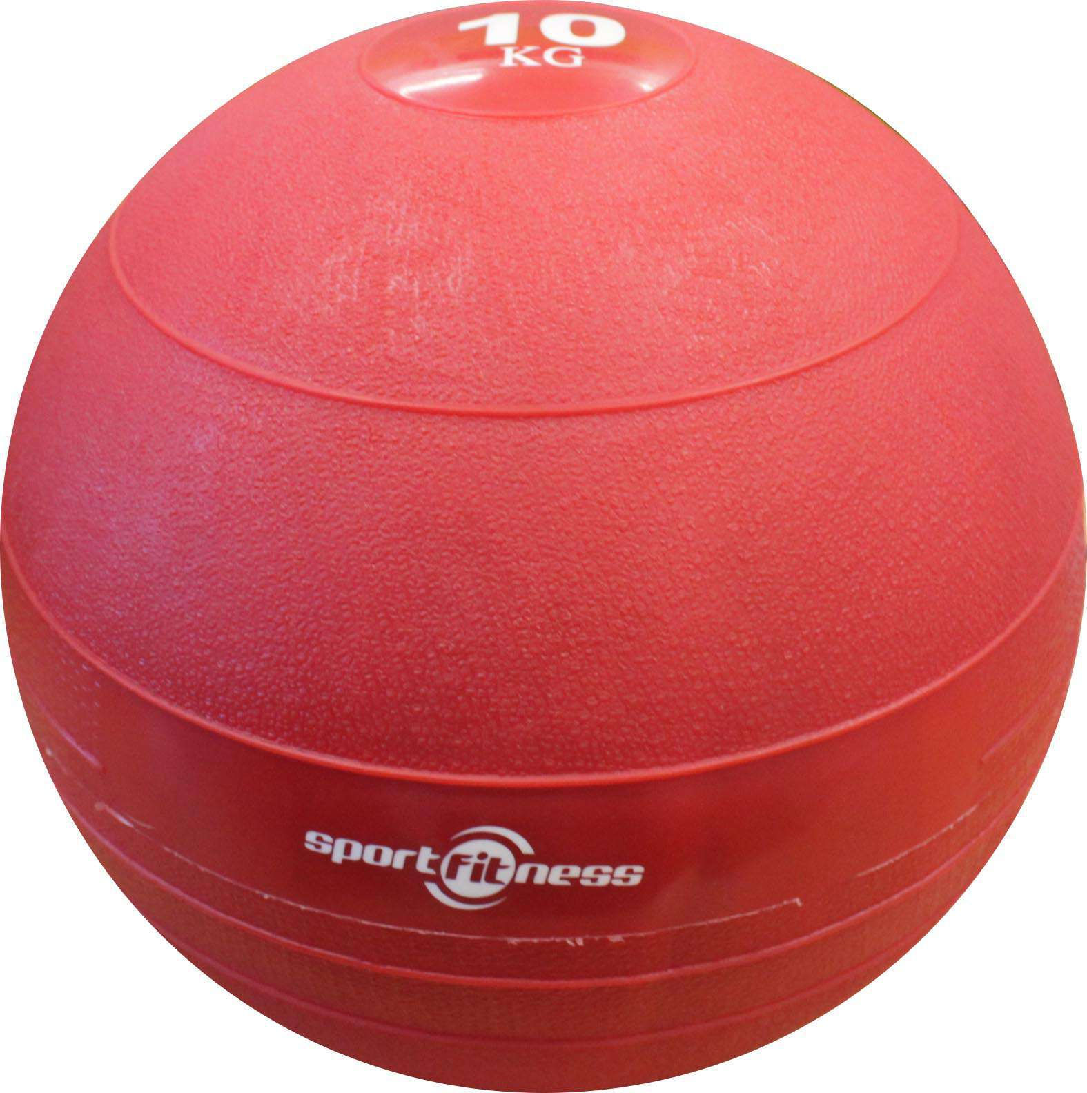 BALON DE PESO 10KG CAUCHO ROJO SPORT FITNESS