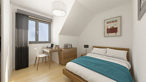 Perspective Chambre 2 - 006 - QUAI 181 - Programme Neuf BONS EN CHABLAIS 74 890- 7 Logements - MUDRY IMMOBILIER