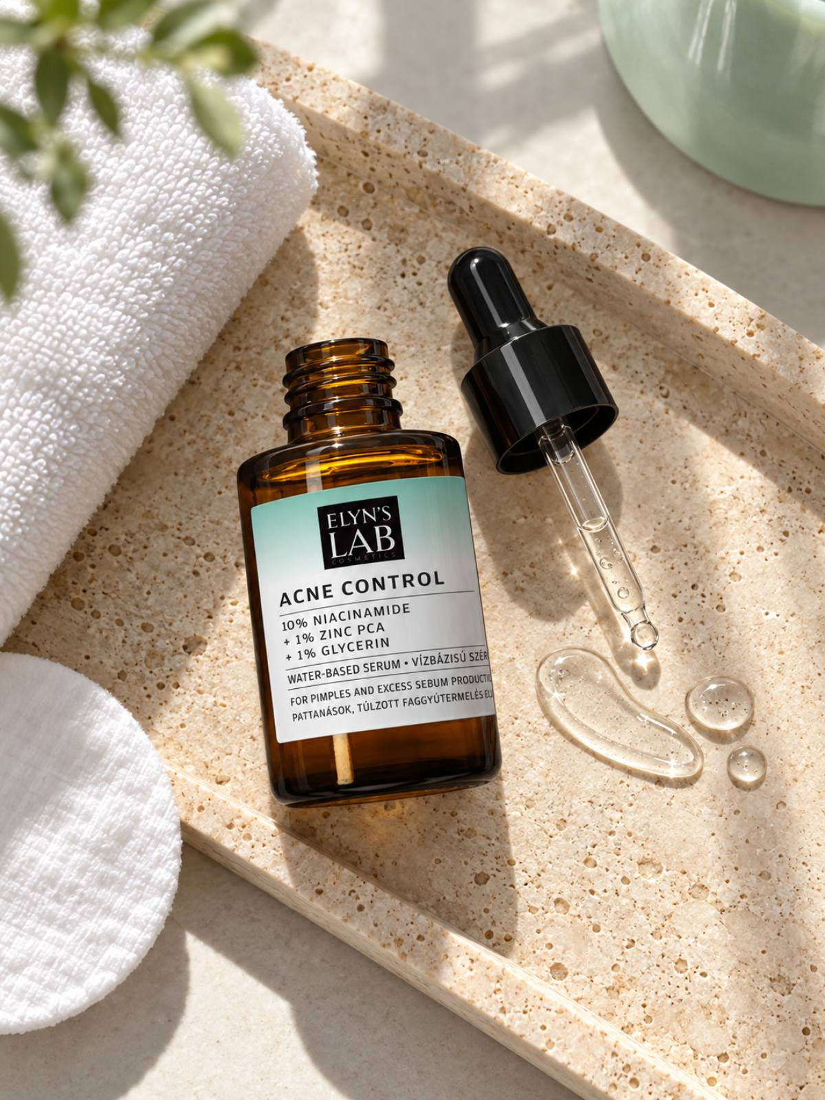 Серум за контрол на омазняването с ниацинамид и цинк (Acne Control) ELYN'S LAB