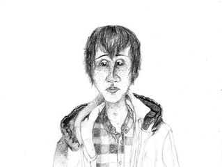 illustration, children, black and white, pencil