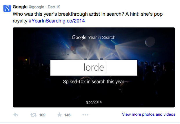 Google Year In Search Lorde