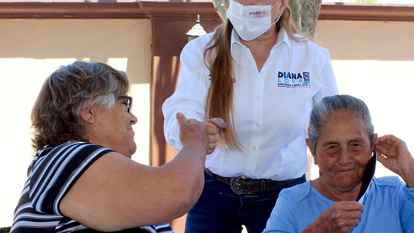 Visita Diana Loya a Vecinos de la Colonia PRI