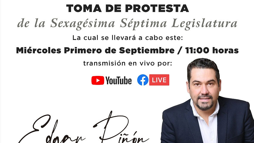 Mañana tomará protesta el diputado Edgar Piñón