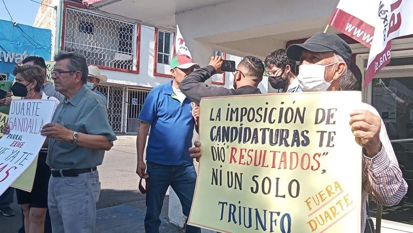 Morenistas se manifiestan contra Fernando Duarte