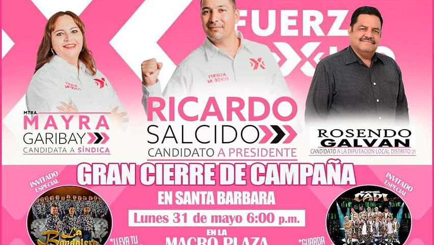 Ricardo Salcido cierra campaña a la presidencia de Santa el lunes