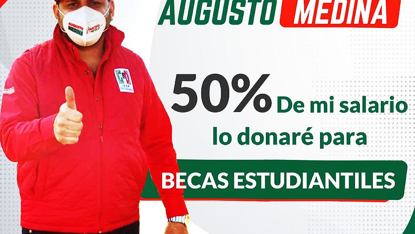 Donare el 50% de mi salario; Augusto Medina
