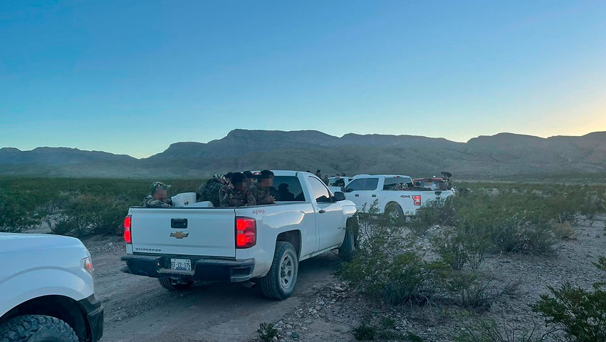 La FGE localiza un grupo de 53 migrantes en Coyame de Sotol