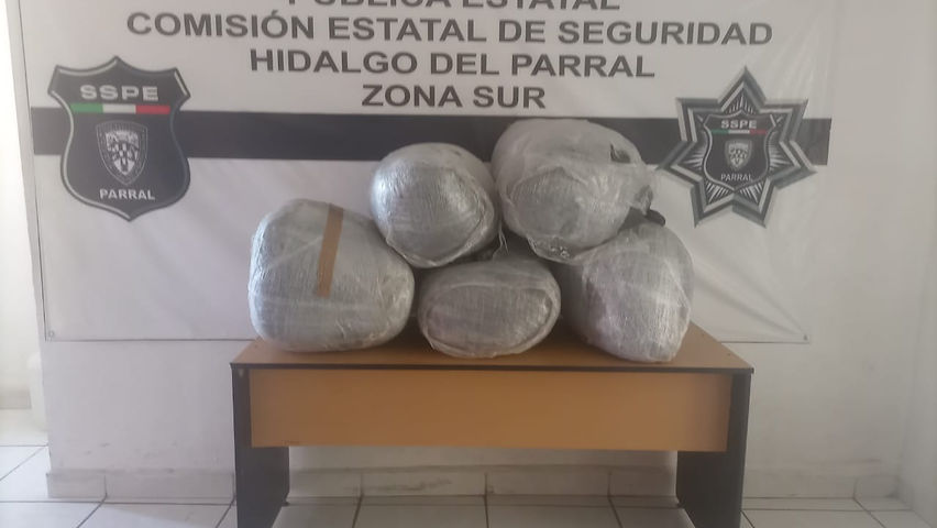 Asegura Policía del Estado 50 kilogramos de mariguana en la colonia PRI