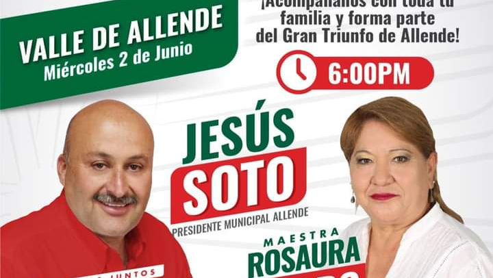 Invita Jesús “Chu” Soto a su gran cierre de campaña