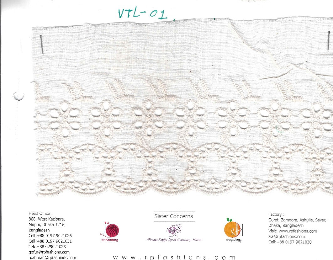 Narrow Eyelet Chicken Embroidery Lace