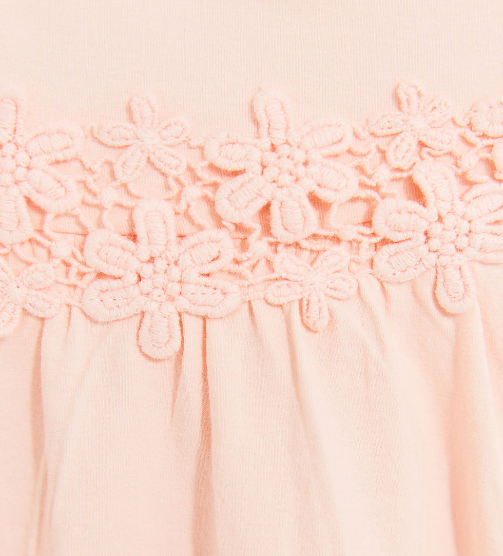 Thumbnail: Top with Water Soluble Cotton Lace Trim