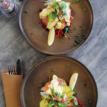 Salmon or Bacon Avo Stack_