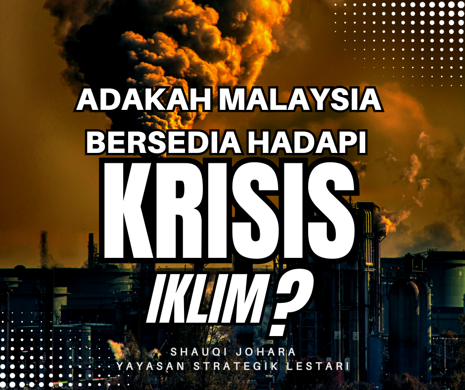 A poster showing the word Climate Crisis