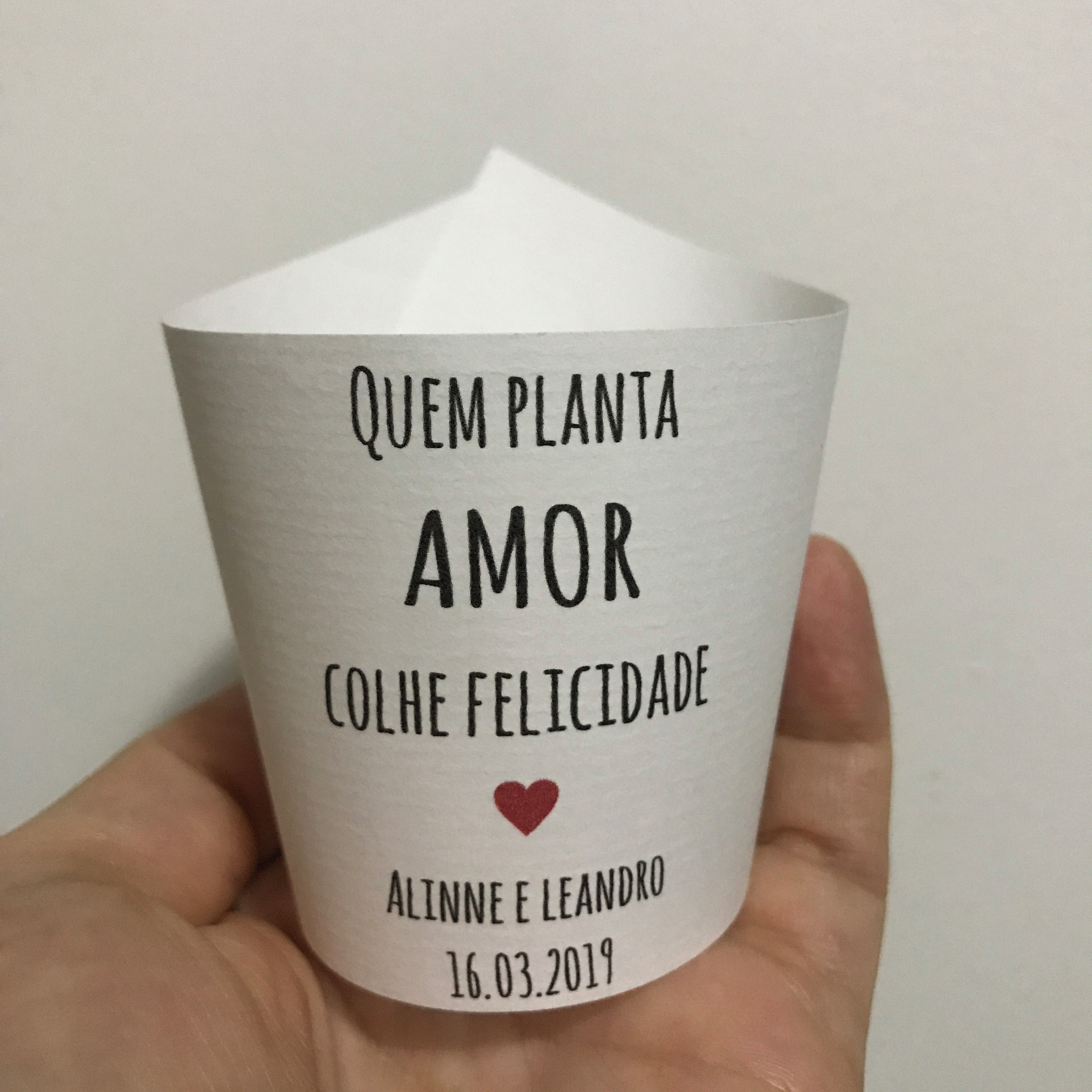 Rótulo montado - papel vergê