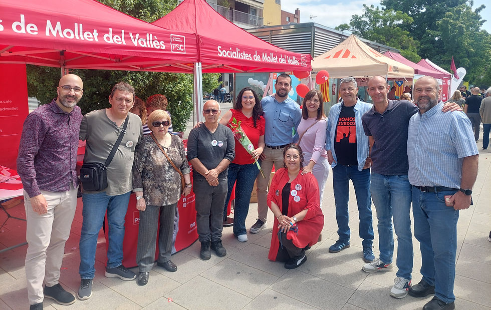 El PSC de Mollet celebra Sant Jordi a les Pruneres compartint cultura i futur amb la ciutadania