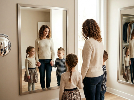 ​"Do mirrors help me or lie to me? The truth about buying outfits in stores vs. dressing at home."