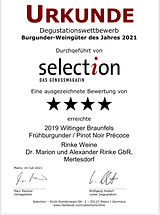 4 Sterne selection Genussmagazin - 2019er Wiltinger Braunfels Frühburgunder