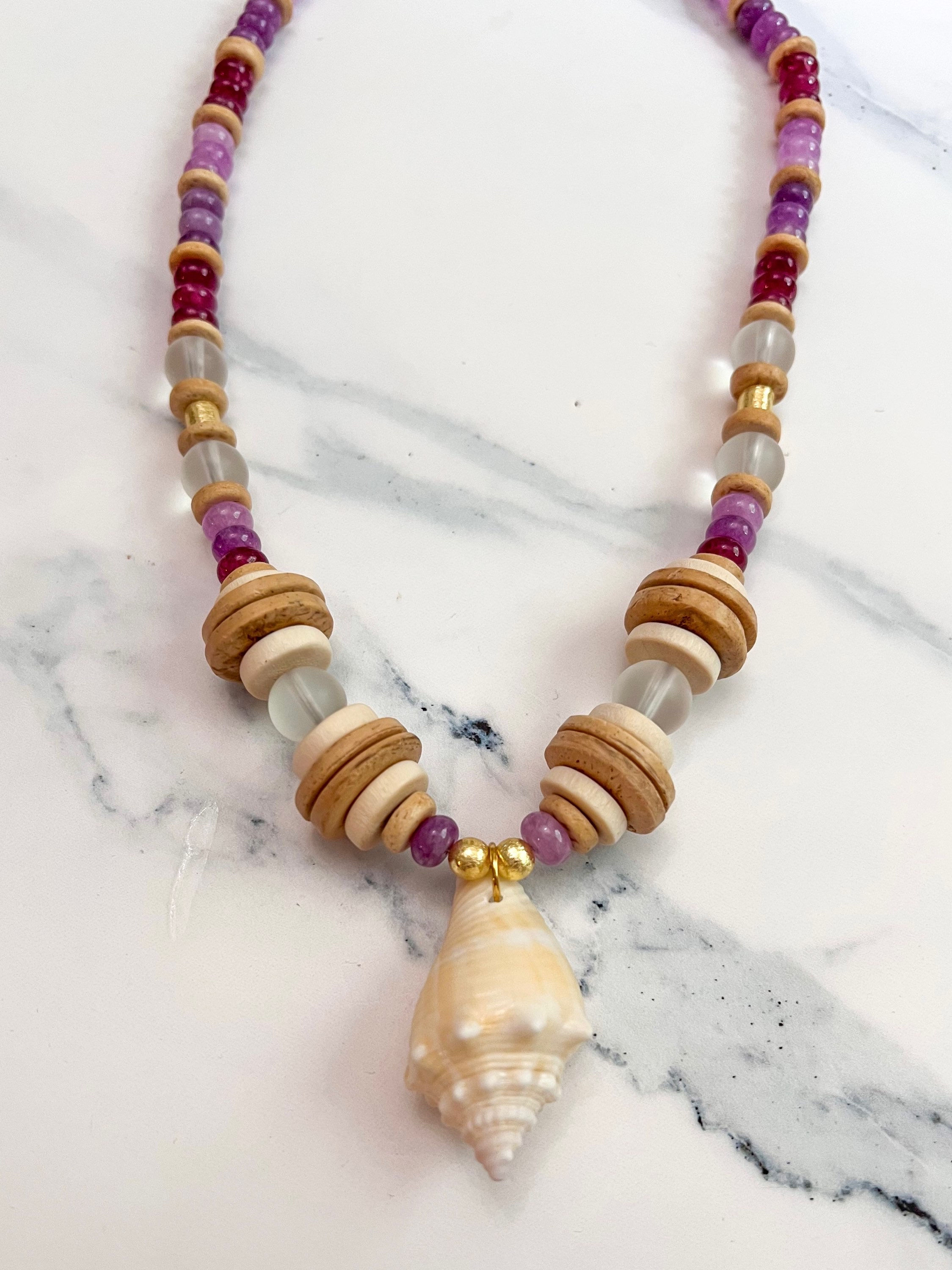 Beaded Shell Necklace - Lolly Collection