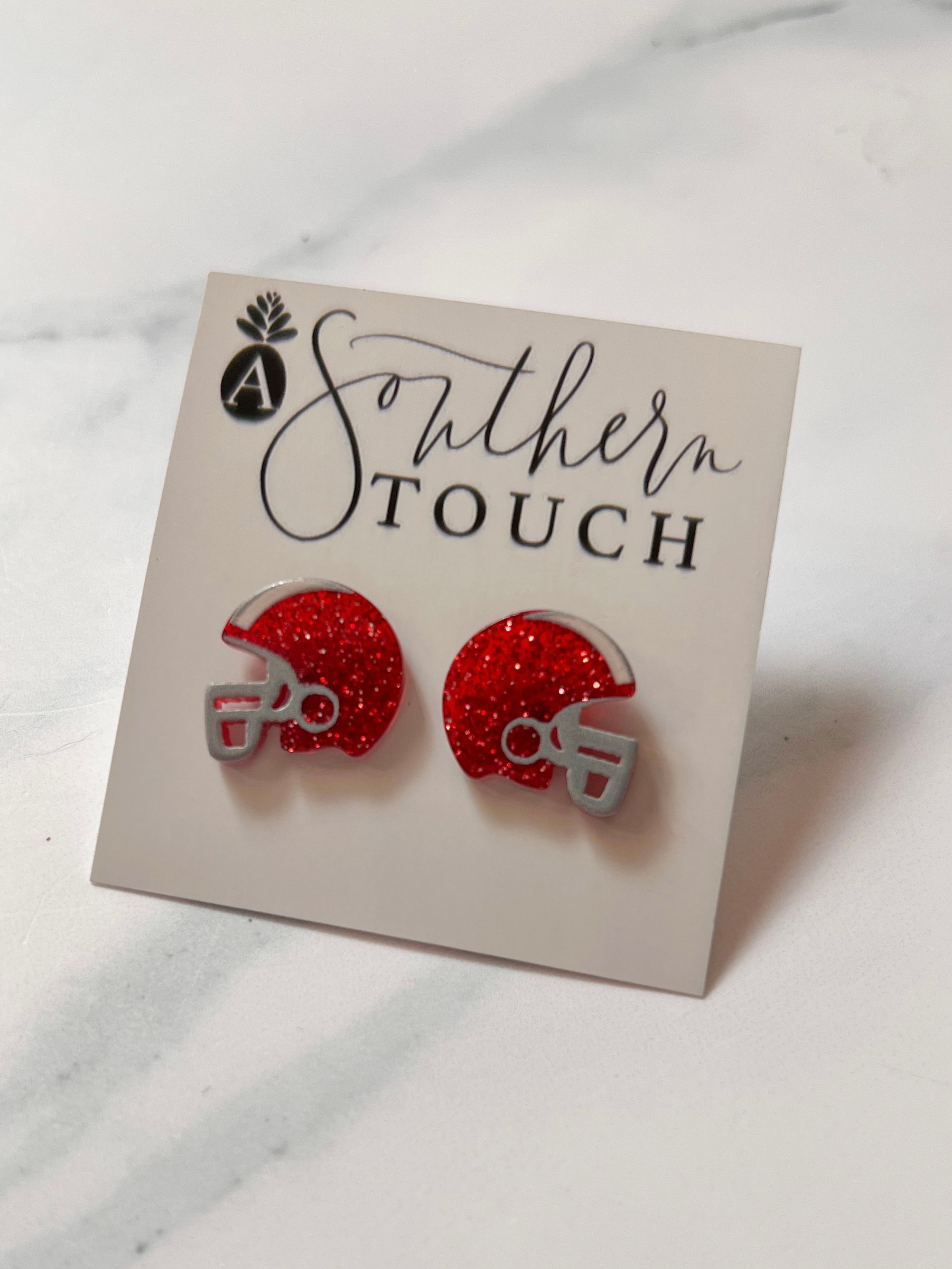Tiny Red Hemet studs 