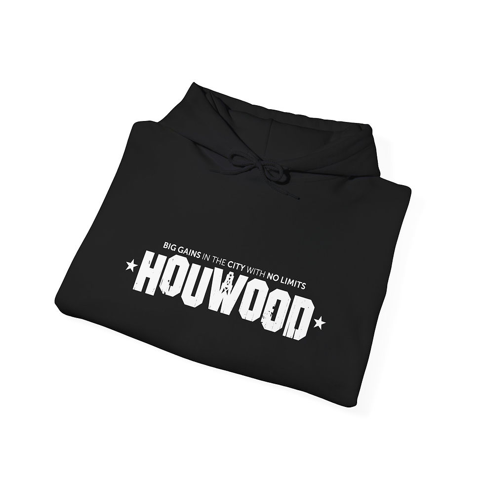 Thumbnail: Houwood Logo Hoodie - Minimalist Black Pullover