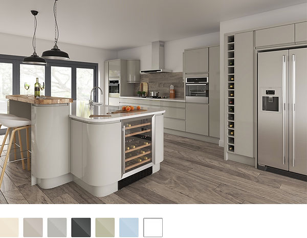 LANSDOWNE HANDLELESS HIGH GLOSS KITCHEN