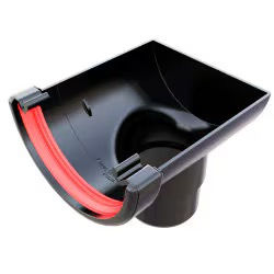 Black gutter corner 600mm EXT CORNER (FOIL) for efficient rainwater management on buildings