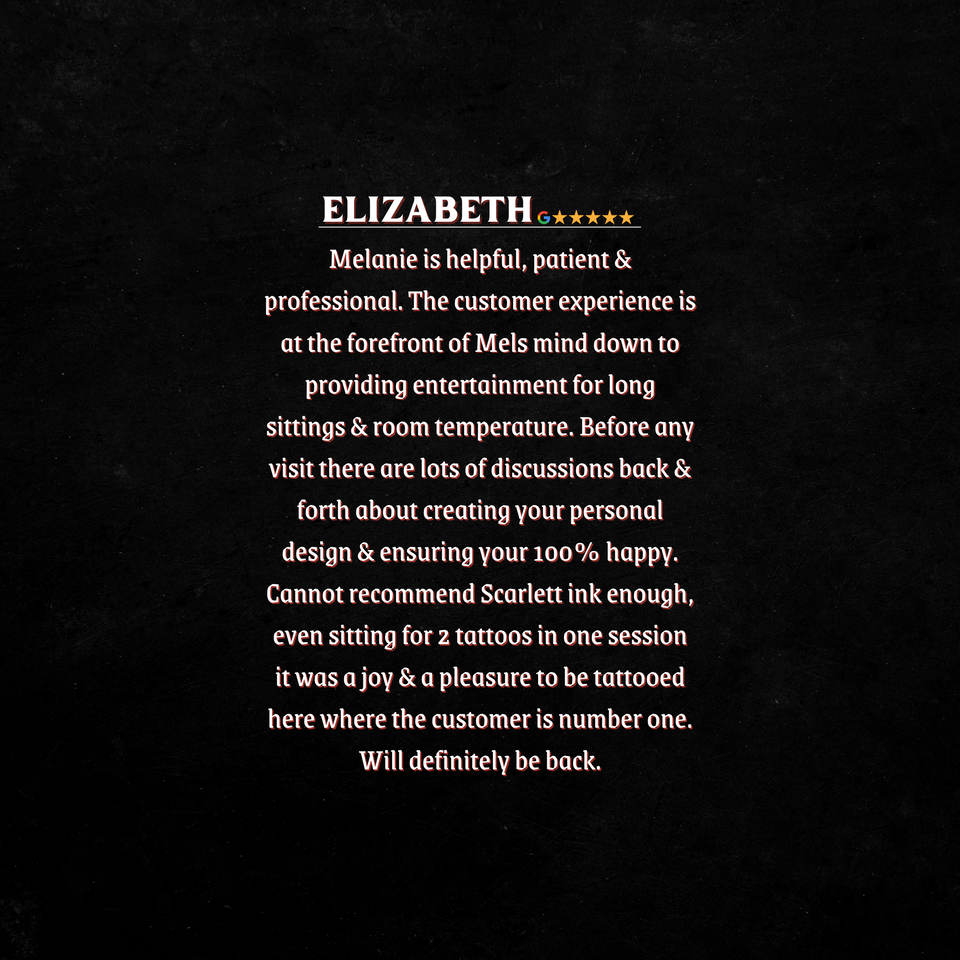 Scarlett Ink five star google review