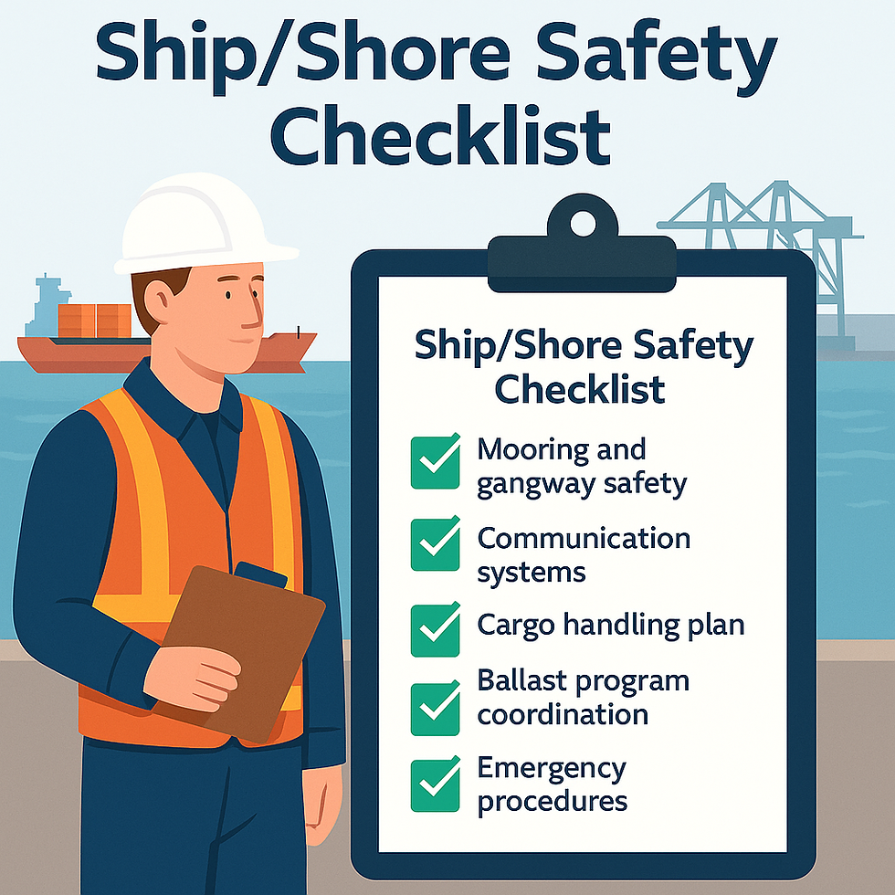 Ship/Shore Safety Checklist