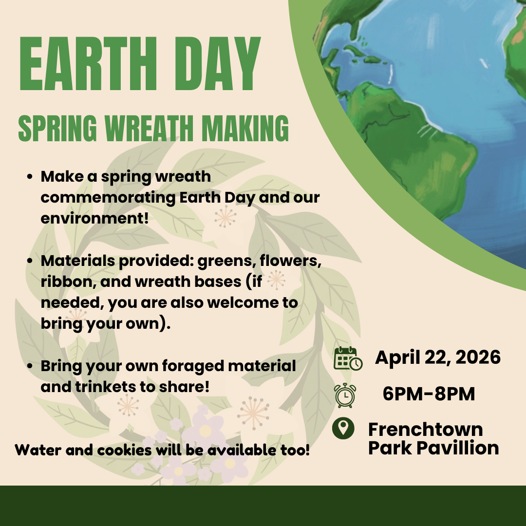 Earth Day: Spring Wreath Making, Wed, Apr 22nd, 6-8pm