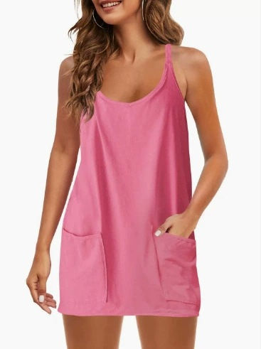Thumbnail: Women's Suspender Tops One-Piece Shorts Jumpsuit Casual