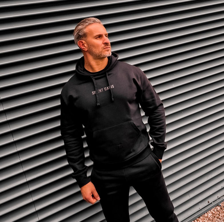 MENS SILENT GAINS DM GYM HOODIE