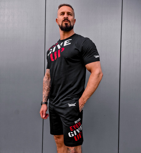 Mai Give Up Uomo Peso T-Shirt Top Palestra Bodybuilding - Foto 6