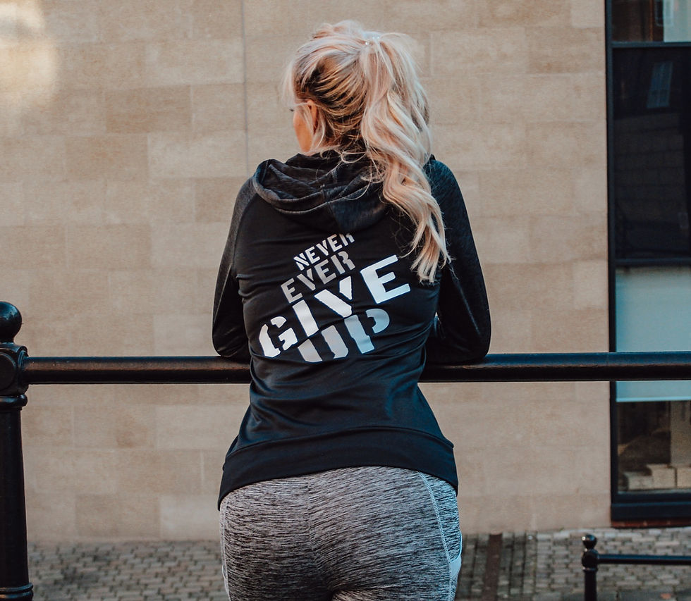 Thumbnail: EAGLE ATOM NEVER EVER GIVE UP PERFORMANCE ZIP HOODIE