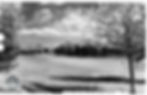 Snowy mountains in the background, cars on a road, and a sign reading "GORDY'S" in the foreground under a cloudy sky.
