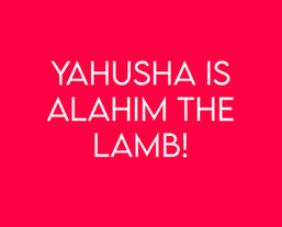 YAHUSHA IS ALAHIM THE LAMB!