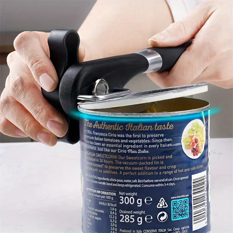 Thumbnail: Stainless Steel Can Opener with Single Handle Design