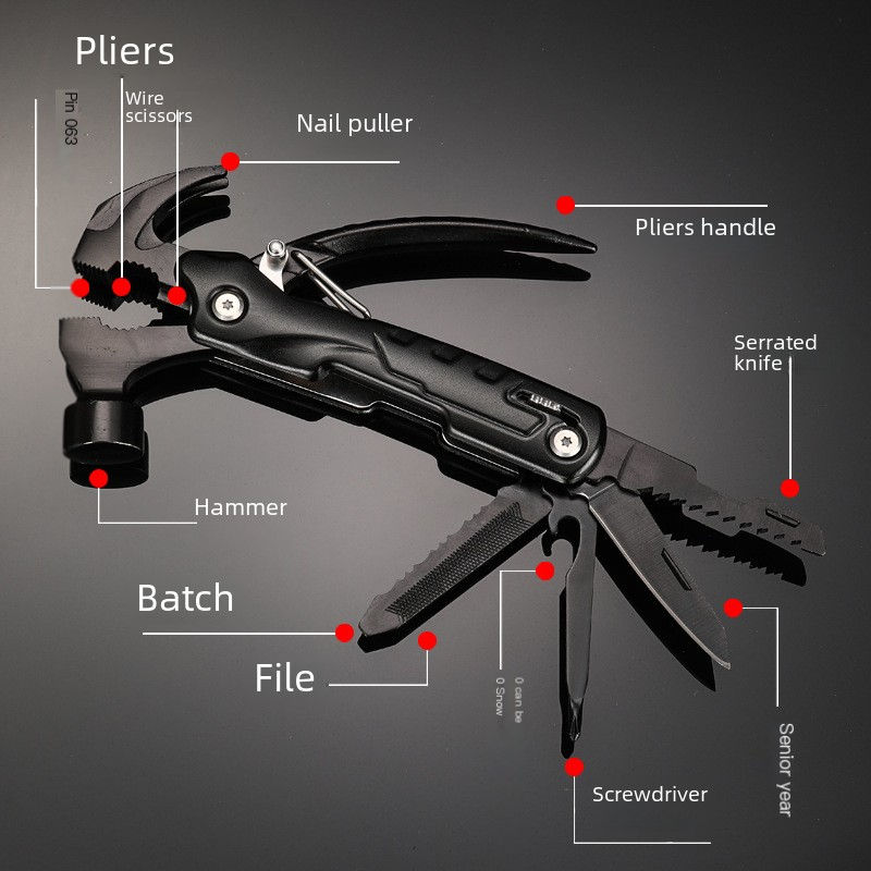 Thumbnail: High Carbon Steel Camping Hammer Multi-Function Tool