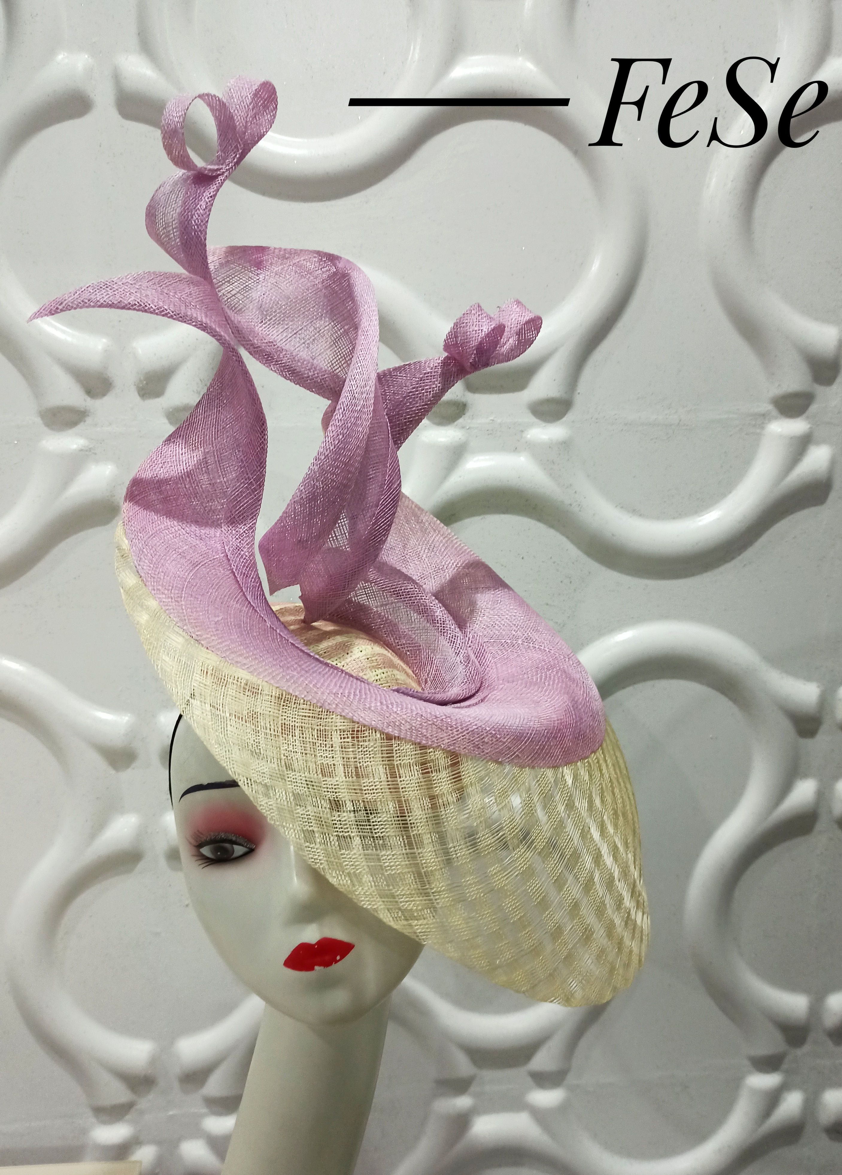 Powered purple Freeform Fascinator