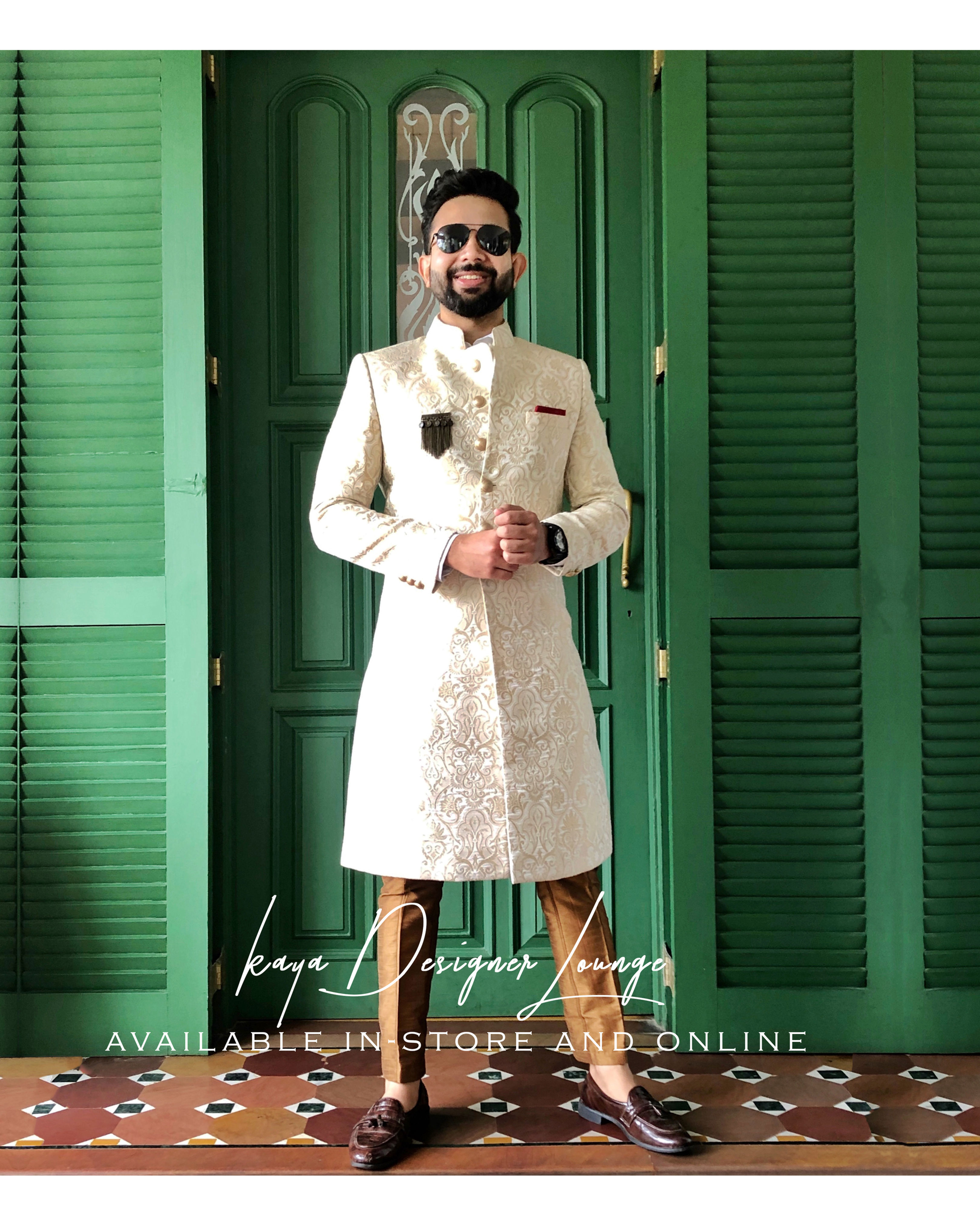 Jacquard Achkan Set