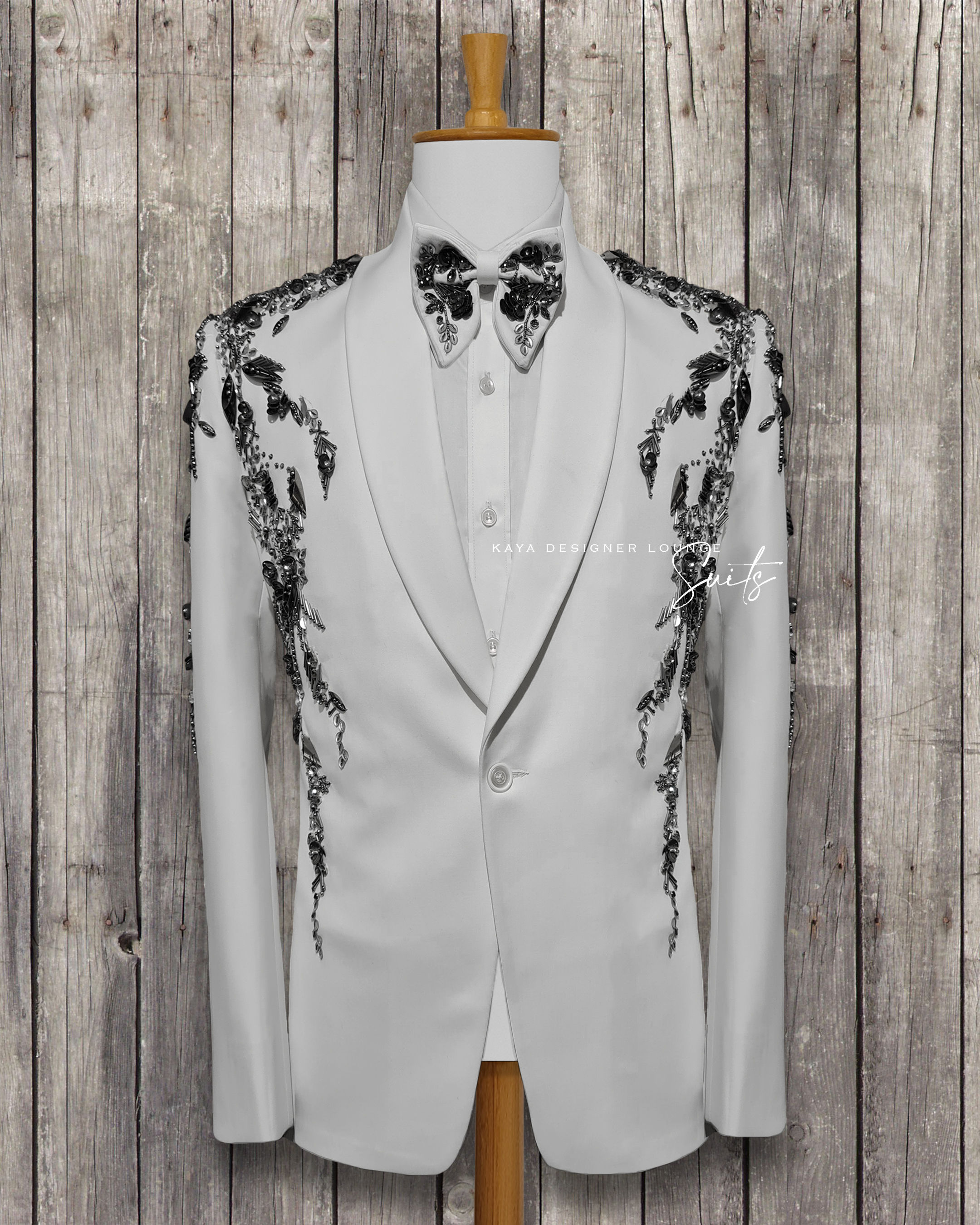 White Jacket (hand work) Two Piece Tuxedo