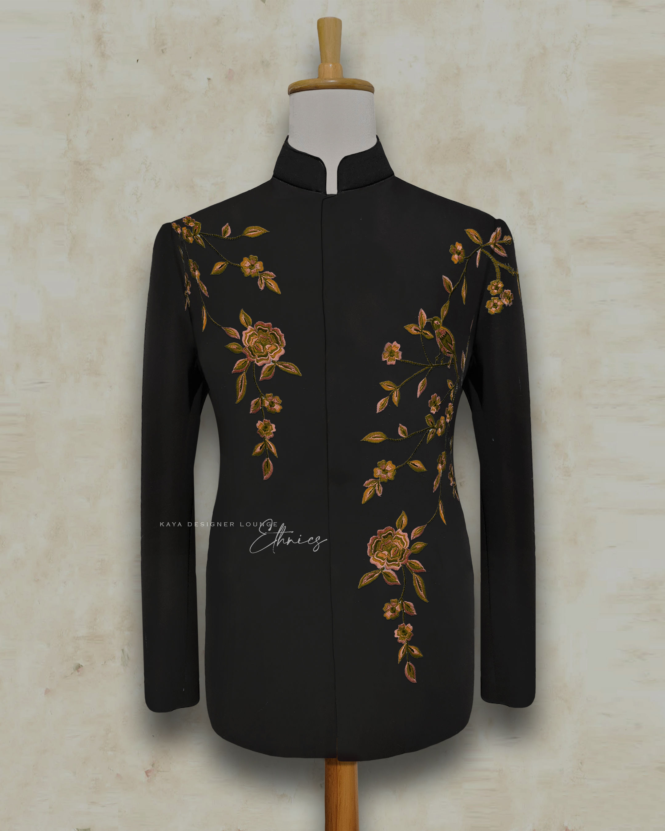 Embroidered Bandhgala Jacket Set