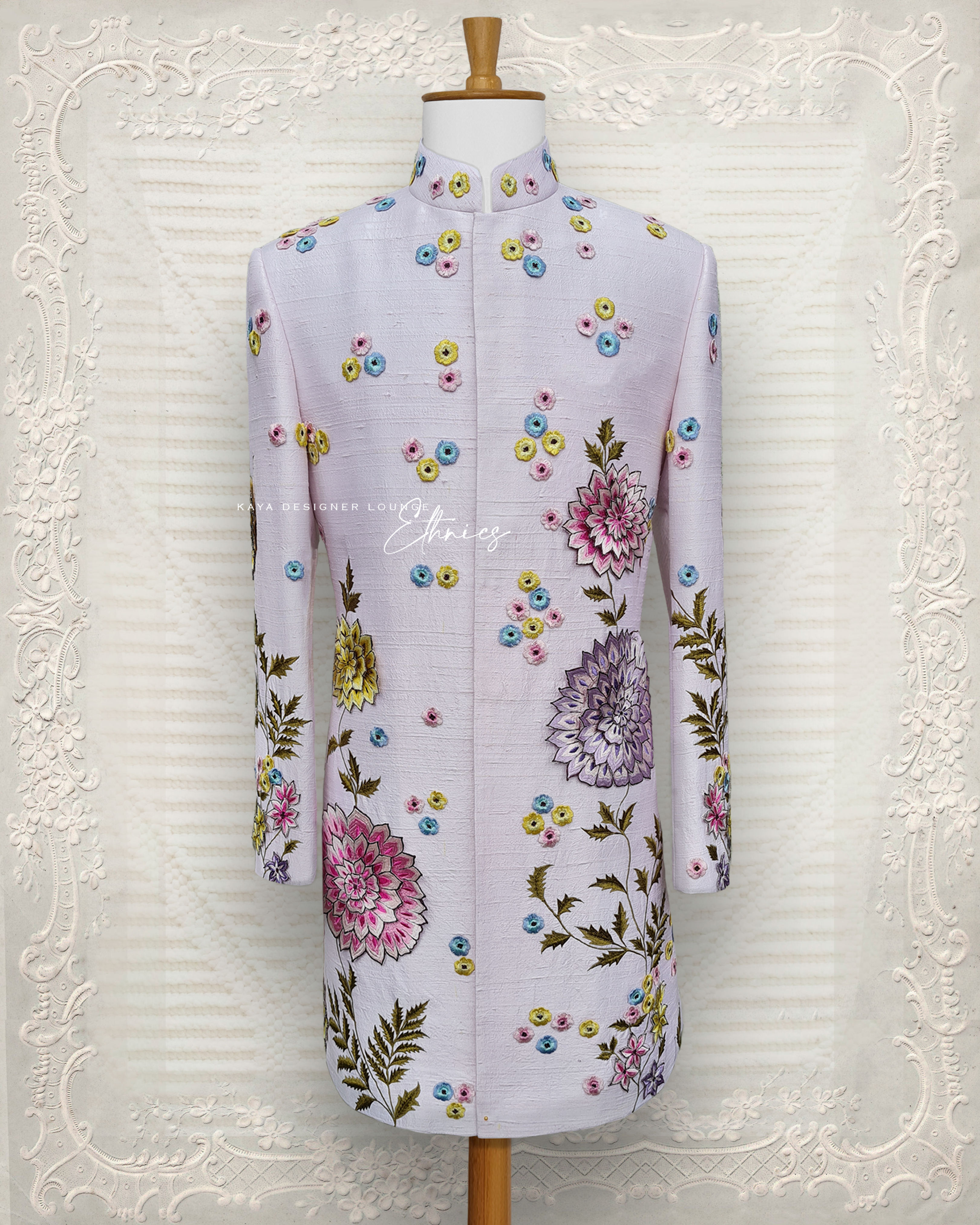 Applique Work Sherwani Set