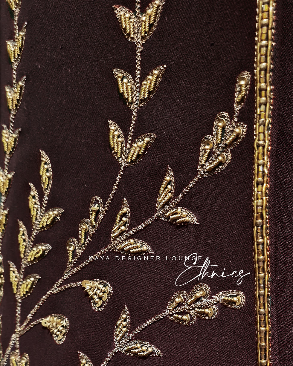 Thumbnail: Long Front Open Jacket (hand work) Set